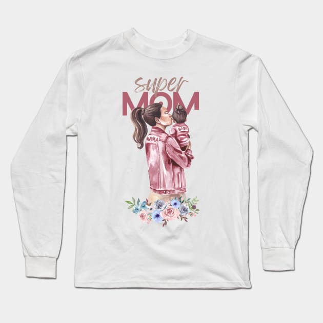 Super mom Long Sleeve T-Shirt by TheDesigNook